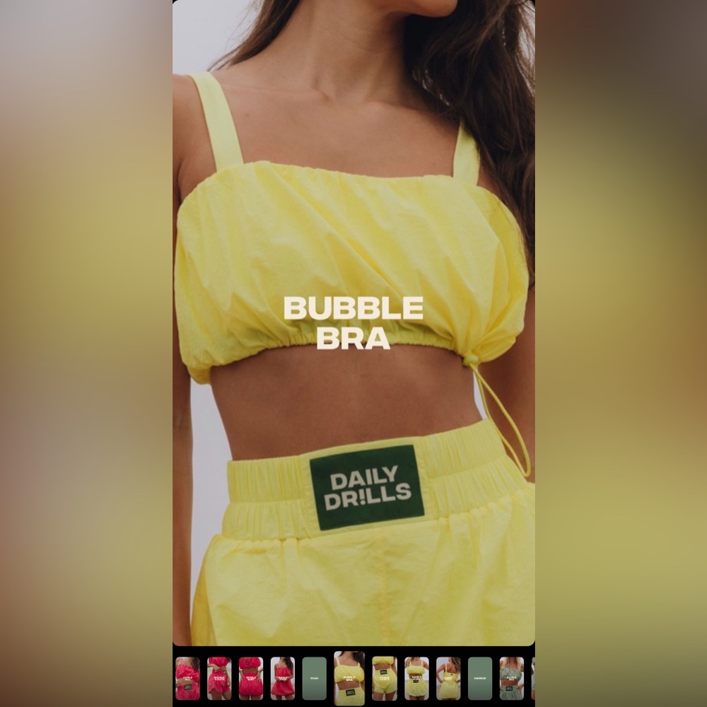 ⭐️MAJOR ISO⭐️ Daily Drills Bubble Bra & Bounce Shorts in Beam Yellow in an XS/S